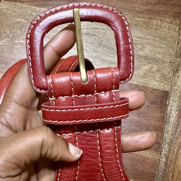 MEXX genuine leather red belt - Picture 12 of 15